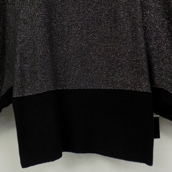 Alfani Black Metallic Sparkly Wide Sleeved Sweater Size Small NWT - Picture 2 of 7